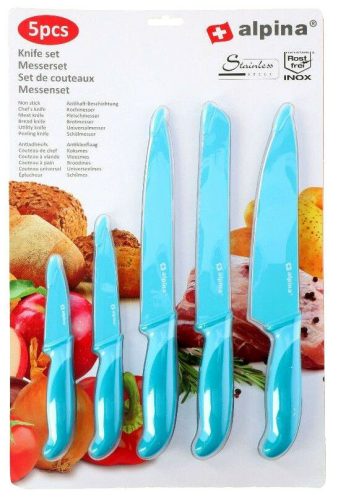 Alpina - Inox rozsdamentes acél kés készlet (kék)