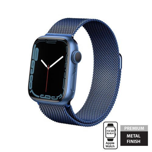 Crong Milano acél szíj Apple Watch  38/40 / 41mm (Navy Blue)