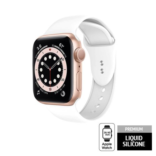 Crong Liquid szíj Apple Watch 38/40/41mm (fehér)