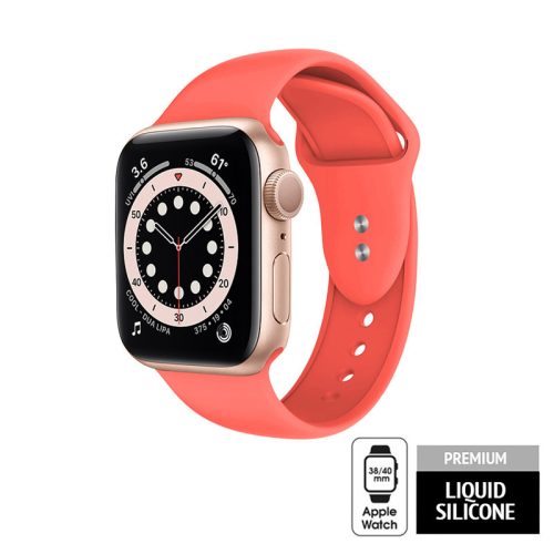 Crong Liquid szíj Apple Watch 38/40 / 41mm (Coral Red)