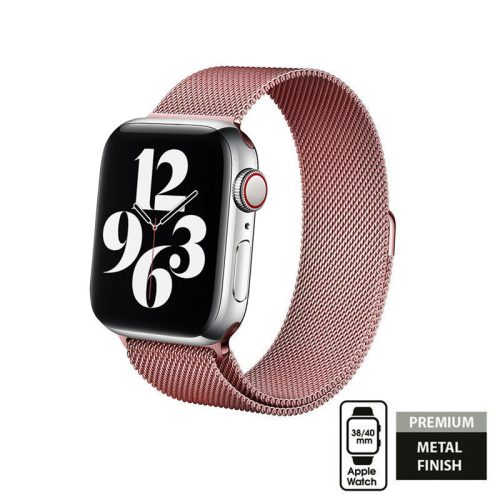 Crong Milano acél szíj Apple Watch  38/40 / 41mm (Rose Gold)