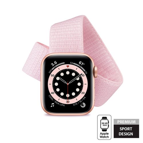 Crong Nylon Loop az Apple Watch  38/40/41mm (Por Pink)