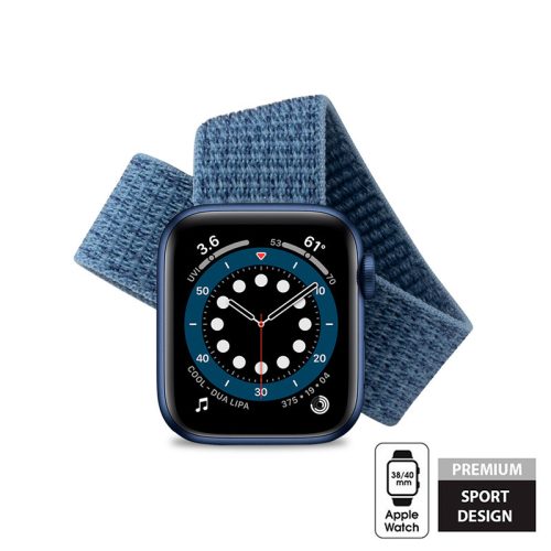 Crong Nylon Loop szíj az Apple Watch  38/40 / 41mm (óceán kék)