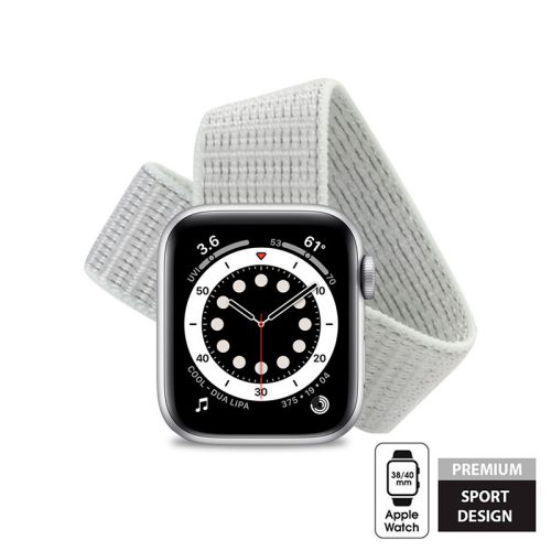 Crong Nylon Loop szíj az Apple Watch  38/40 / 41mm (pasztell szürke)