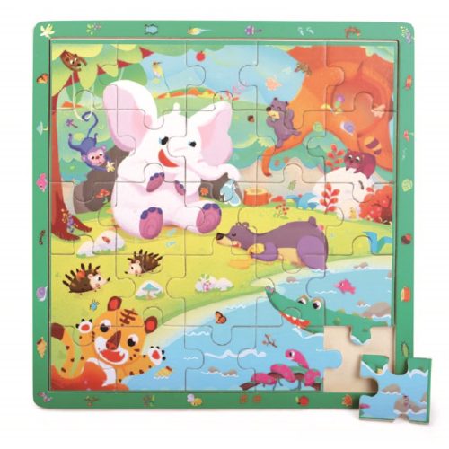 Top Bright - Wooden játék és dzsungel puzzle (25 db)