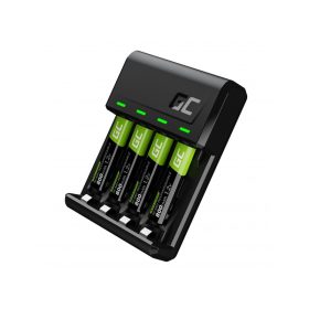   Green Cell Töltő  GC VitalCharger és 4x újratölthető elemek AAA / HR03 800MAH