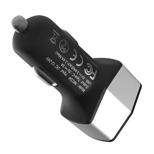 Nillkin Celerity autós töltő - 2x USB-A + 1x USB-C, 32W ezüst