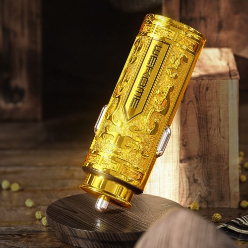 WEKOME WP-C37 Sakin Series - USB-C & USB-A Fast Charging PD 20W autós töltő arany