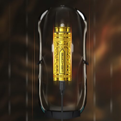 WEKOME WP-C37 Sakin Series - USB-C & USB-A Fast Charging PD 20W autós töltő arany