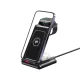 WEKOME WP-U168 Pop Digital Series - 3-in-1 vezeték nélküli tőltő iPhone, AirPods and Apple Watch fekete