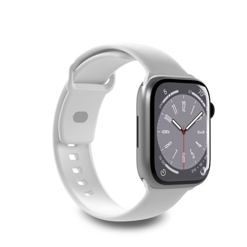 PURO ICON - Elastic okosóraszíj Apple Watch 38/40/41 mm (S/M & M/L) fehér