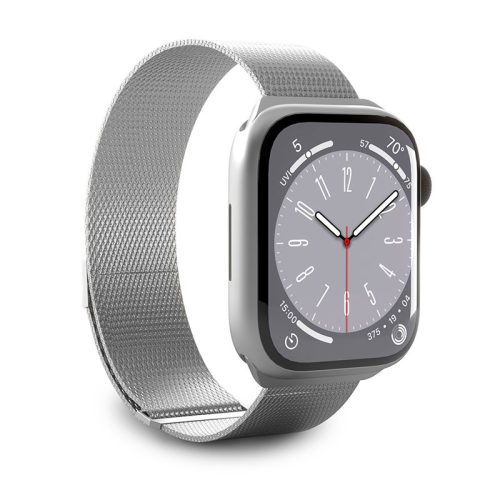 Puro Milanese Magnetic Band - rozsdamentes acél okosóraszíj Apple Watch 38/40/41 mm ezüst