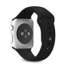 PURO ICON – Rugalmas sportszíj Apple Watchhoz, 42/44/45 mm (S/M & M/L) (fekete)