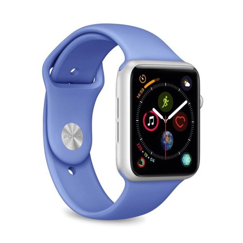 PURO ICON – Rugalmas sportszíj Apple Watchhoz, 42/44/45 mm (S/M & M/L) (kék)