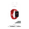 PURO ICON – Rugalmas sportszíj Apple Watchhoz, 42/44/45 mm (S/M & M/L) (piros)