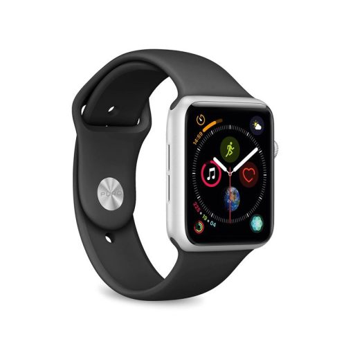 PURO ICON – elasztikus sportszíj Apple Watchhoz 38/40/41 mm (S/M & M/L) (fekete)