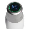 PURO Smart Bottle - 500 ml INOX termopalack intelligens LED kupakkal (fehér)