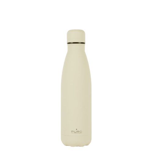 PURO ICON - Rozsdamentes acél termopalack 500 ml (bézs) (porbevonat)