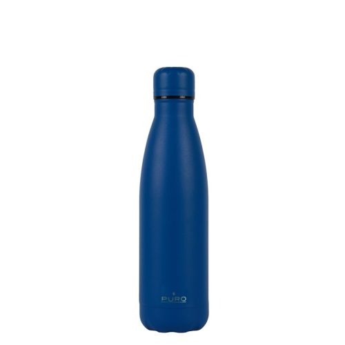 PURO ICON - Rozsdamentes acél termopalack 500 ml (sötétkék) (porbevonat)