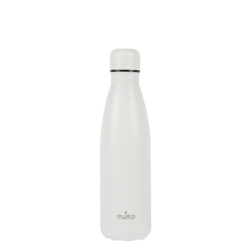 PURO ICON - 500 ml-es rozsdamentes termopalack (fehér) (porbevonat)