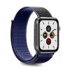 PURO Nylon – Apple Watch szíj, 42/44/45 mm (tengerszín / fekete)