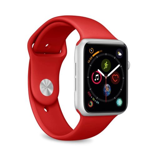 PURO ICON – elasztikus sportszíj Apple Watchhoz 38/40/41 mm (S/M & M/L) (piros)