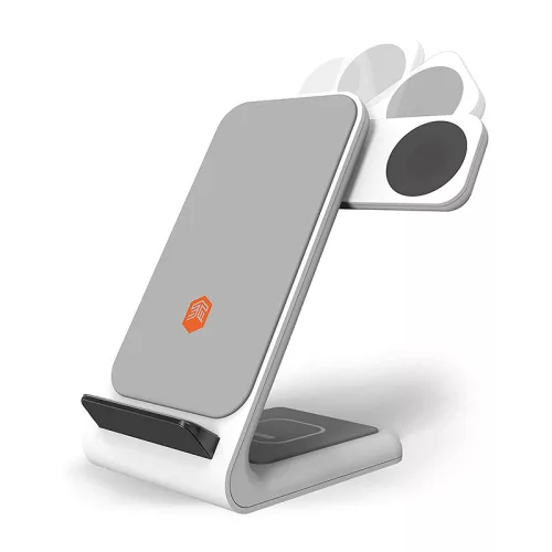 STM ChargeTree Swing 3-in-1 vezeték nélküli töltőállomás Phone, AirPods, Apple Watch - fehér