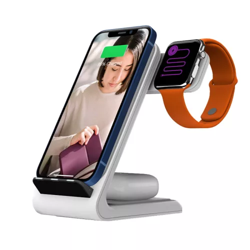 STM ChargeTree Swing 3-in-1 vezeték nélküli töltőállomás Phone, AirPods, Apple Watch - fehér