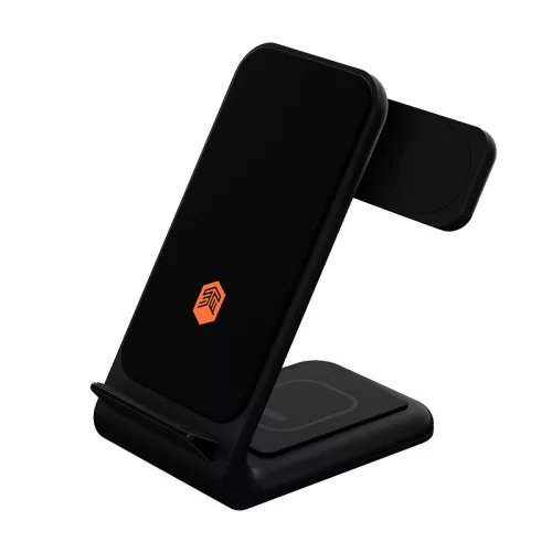STM ChargeTree Swing 3-in-1 vezeték nélküli töltőállomás Phone, AirPods, Apple Watch - fekete