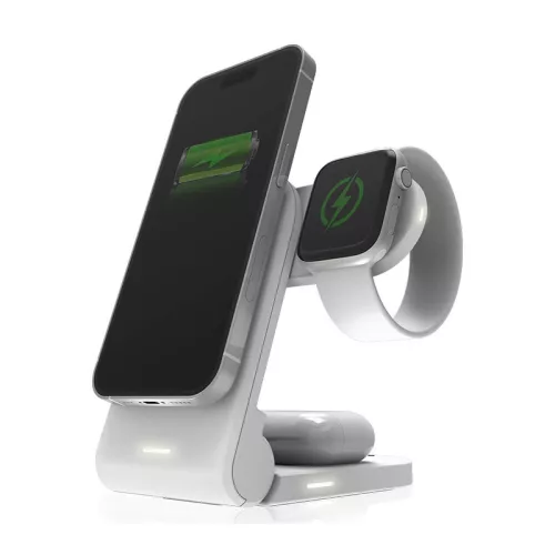 STM ChargeTree MAG - 3-in-1 vezeték nélküli töltő MagSafe fehér