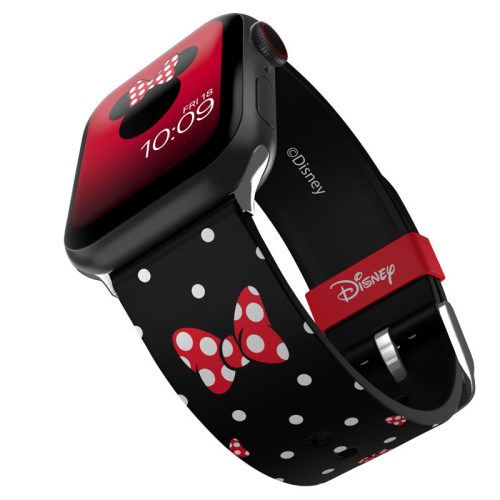 Disney Minnie Mouse - okosóraszíj Apple Watch 38/40/41/42/44/45/49 mm (Polka Noir)