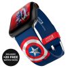 MARVEL - okosóraszíj Apple Watch 38/40/41/42/44/45/49 mm (Captain America Insignia)