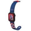 MARVEL - okosóraszíj Apple Watch 38/40/41/42/44/45/49 mm (Captain America Insignia)