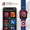 MARVEL - okosóraszíj Apple Watch 38/40/41/42/44/45/49 mm (Captain America Insignia)