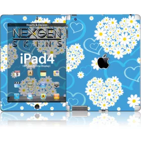   Nexgen Skins 3D hatással iPad 2/3/4 készülékhez (Hearts and Daisies 3D)