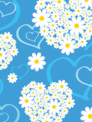 Nexgen Skins 3D hatással iPad 2/3/4 készülékhez (Hearts and Daisies 3D)