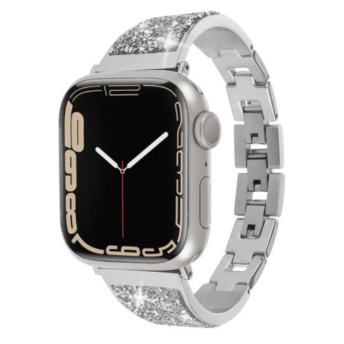 Casse-Mate Brilliance – Rozsdamentes acél szíj Apple Watchhoz 38/40/41 mm (ezüst)