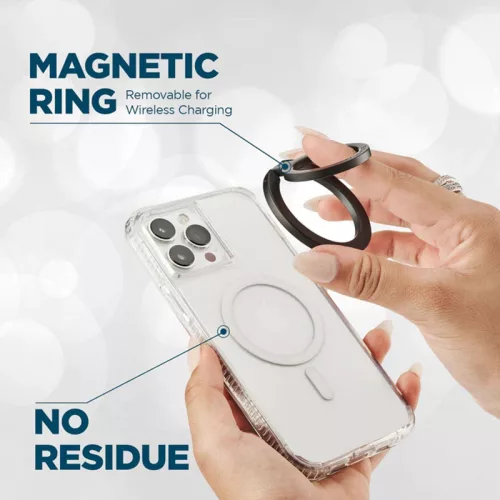 Case-Mate Magnetic gyűrűtartó támaszték, telefongyűrű - (Matte fekete)