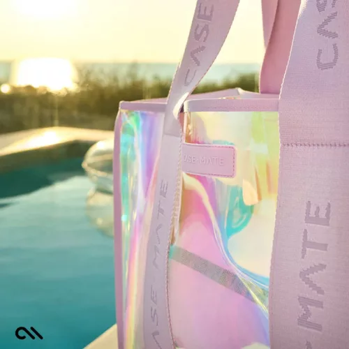 CaseMate szappanbuborékos strandtáska telefontáskával Vállas strandtáska okostelefon zsebbel Iridescent