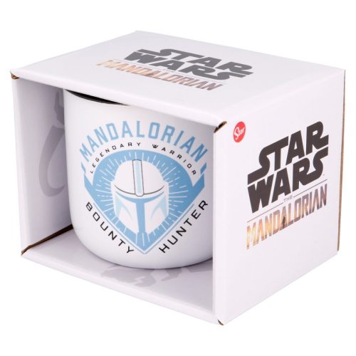 Star Wars - kerámia bögre 400 ml a gyermek mandalorian (fehér)