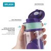 Quokka Splash – Sport vizes palack, felpattanó fedél, kettős csúszásgátló markolat 730 ml (Indigo)