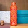 Quokka Solid - 630 ml-es rozsdamentes acél termopalack (Orange Bloom)