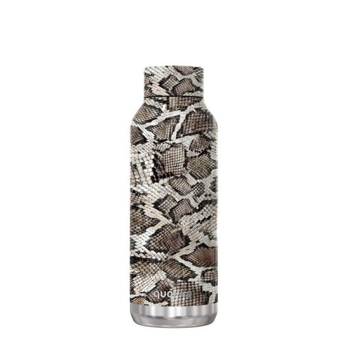 Quokka Solid - rozsdamentes acél kettős fal vákuumszigetelt vizes palack, hordozható termosz 510 ml (kígyó nyomtatás)