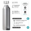 Quokka Solid - Rozsdamentes acél duplafalú vákuum szigetelt vizes palack, hordozható termosz 510 ml (márvány)