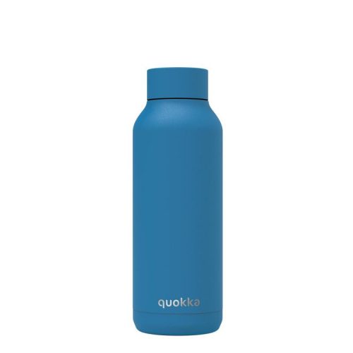 Quokka Solid - rozsdamentes acél dupla fal vákuumszigetelt vizes palack, hordozható termosz 630 ml (fényes kék) (porbevonat)