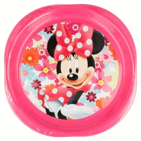 Set 3 farfurii picnic, Minnie Mouse, Plastic, Multicolor