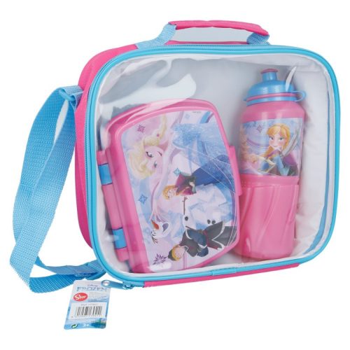 Frozen - reggeli / uzsonnás doboz Set + vizes palack (530ml) egy zsákban