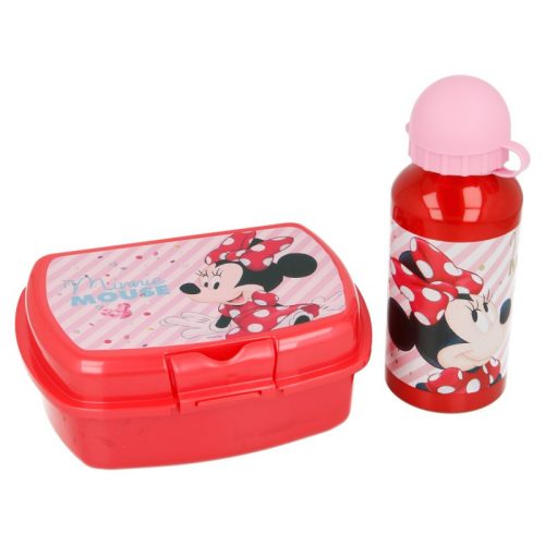 Minnie egér - uzsonnás doboz Set + 400 ml Alumínium palack