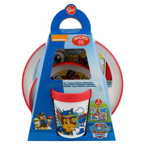 Paw Patrol - Mikrohullámú ételek készlete (tányér, tál és bögre 260 ml)