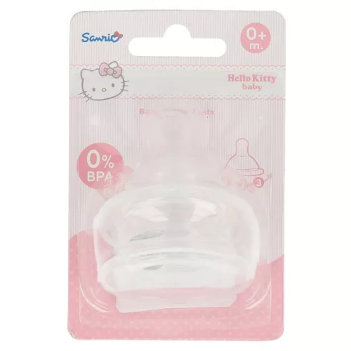 Hello Kitty - Szilikon mellbimbó 0 m-re + palack (2 db)